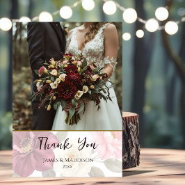 Speelse Fox Herfst Bloemen Bedankkaart