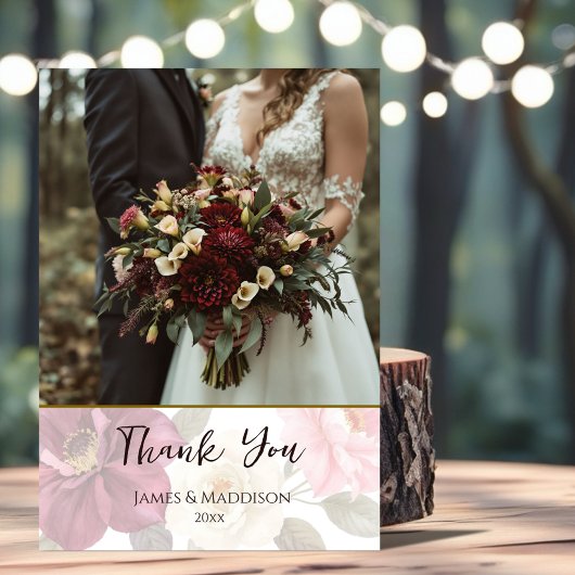 Speelse Fox Herfst Bloemen Bedankkaart