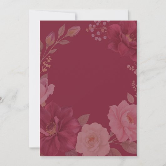 Speelse Fox Herfst Bloemen Save The Date (Achterkant)