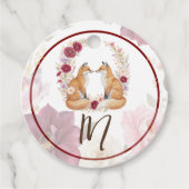 Speelse Fox Herfst bruiloft Bedankjes Labels (Voorkant)