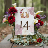 Speelse Fox Herfst bruiloft Kaart