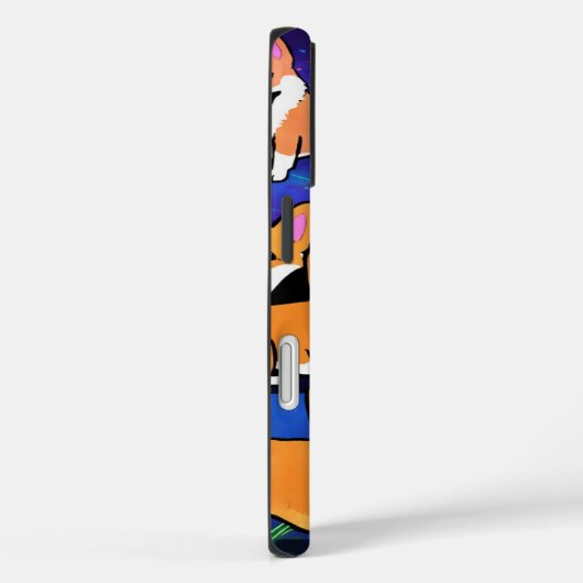 Speelse Foxes Cartoon iPhone Case (Achterkant / Rechts)