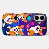Speelse Foxes Cartoon iPhone Case (Achterkant (horizontaal))