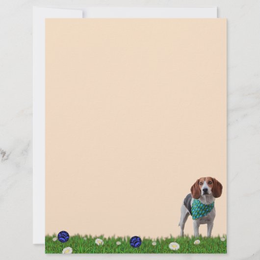 Speelse Foxhound Stationery (Achterkant)