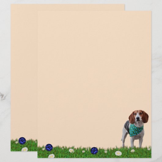 Speelse Foxhound Stationery (Voorkant / Achterkant)
