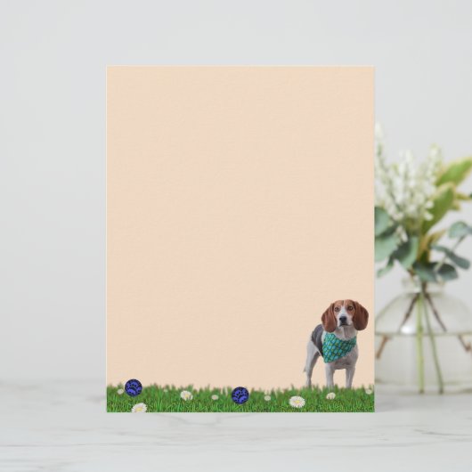 Speelse Foxhound Stationery (Staand voorkant)