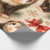 Speelse Fret Kerstcadeauverpakking Cadeaupapier (Hoek)