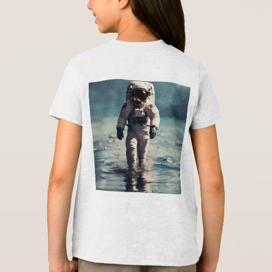 Speelse Gedrukte Kinderen T-Shirt: Leuke Design vo Tri-Blend Shirt (Achterkant)