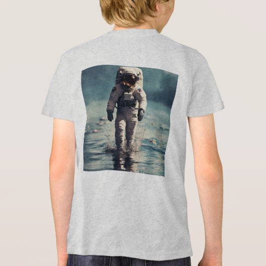 Speelse Gedrukte Kinderen T-Shirt: Leuke Design vo Tri-Blend Shirt (Achterkant)