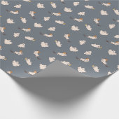 Speelse geesten Halloween patroon Cadeaupapier (Hoek)