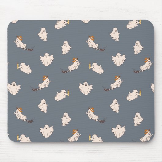 Speelse geesten Halloween patroon Muismat (Voorkant)