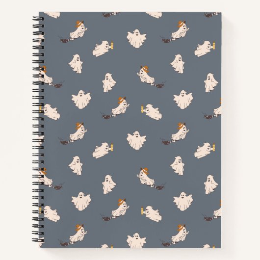 Speelse geesten Halloween patroon Notitieboek (Voorkant)