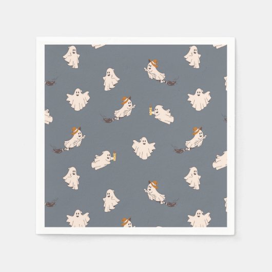 Speelse geesten Halloween patroon Servet (Voorkant)