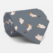 Speelse geesten Halloween patroon Stropdas (Opgerold)