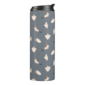 Speelse geesten Halloween patroon Thermosbeker (Gedraaid links)