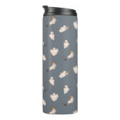 Speelse geesten Halloween patroon Thermosbeker (Geroteerd rechts)