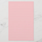 Speelse Gele Baby Eend Roze Stip Kinderen Bedankt Briefpapier (Achterkant)