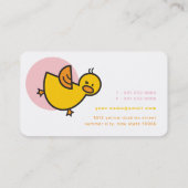 Speelse gele Baby eendjes eendjes & roze Stippen Visitekaartje (Achterkant)