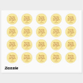 Speelse Gele Bedankt Zakelijke Sticker (Vel)