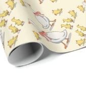 Speelse gele eendje nieuwe baby viering cadeaupapier (Rol Hoek)