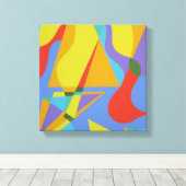 Speelse Geometrie Canvasprint Canvas Afdruk (Insitu (Houten vloer))