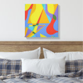 Speelse Geometrie Canvasprint Canvas Afdruk (Insitu (Slaapkamer))