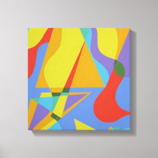 Speelse Geometrie Canvasprint Canvas Afdruk (Voorkant)