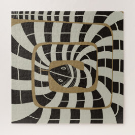 Speelse geometrische Abstracte streep Snake | Neut Legpuzzel