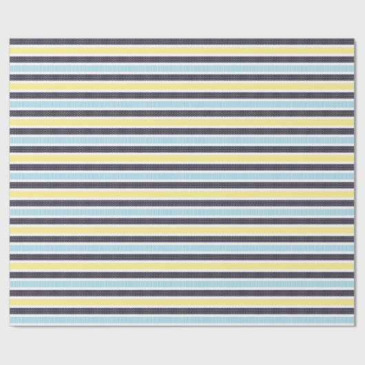 Speelse gestreepte stippenpatroon cadeaupapier (Vlak)