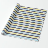Speelse gestreepte stippenpatroon cadeaupapier (Uitgerold)