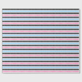 Speelse gestreepte stippenpatroon cadeaupapier (Vlak)