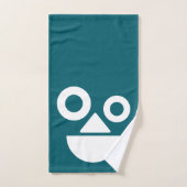 Speelse gezicht minimale grap bad handdoek (Handdoek)