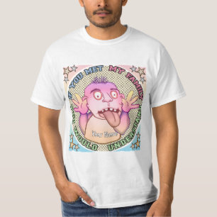 Speelse gezichten van een familie t-shirt