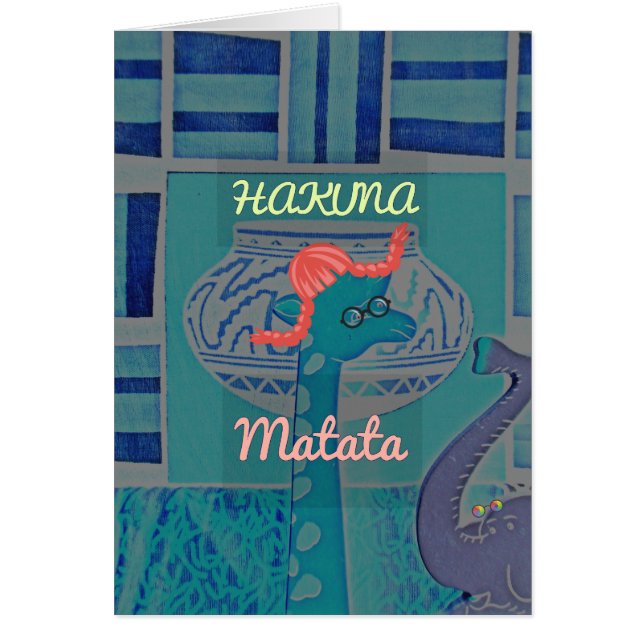 Speelse Giraffe Art: een Afrikaans genot (Voorkant)