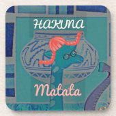 Speelse Giraffe Art: een Afrikaans genot Bier Onderzetter (Voorkant)