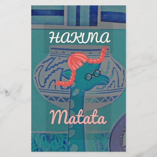 Speelse Giraffe Art: een Afrikaans genot Briefpapier (Voorkant)