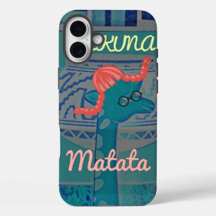 Speelse Giraffe Art: een Afrikaans genot iPhone 16 Plus Hoesje