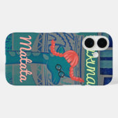 Speelse Giraffe Art: een Afrikaans genot Case-Mate iPhone Case (Achterkant (horizontaal))