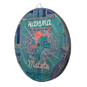 Speelse Giraffe Art: een Afrikaans genot Dartbord (Voorkant Rechts)