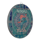 Speelse Giraffe Art: een Afrikaans genot Dartbord (Voorkant Links)