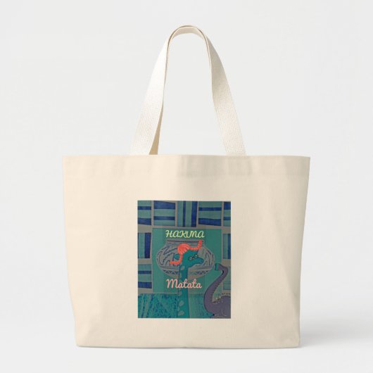 Speelse Giraffe Art: een Afrikaans genot Grote Tote Bag (Voorkant)