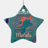 Speelse Giraffe Art: een Afrikaans genot Keramisch Ornament (Voorkant)