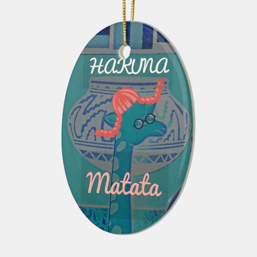 Speelse Giraffe Art: een Afrikaans genot Keramisch Ornament (Links)