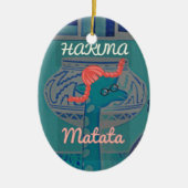 Speelse Giraffe Art: een Afrikaans genot Keramisch Ornament (Voorkant)