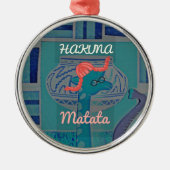 Speelse Giraffe Art: een Afrikaans genot Metalen Ornament (Voorkant)