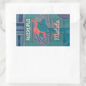 Speelse Giraffe Art: een Afrikaans genot Rechthoekige Sticker (Tas)