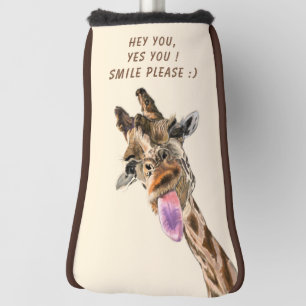 Speelse Giraffe Funny Golf Head Hoesje Aangepaste  Golfheadcover
