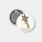 Speelse Giraffe Funny Magnet Gift - Cartoon (Voorkant / Achterkant)