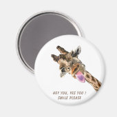 Speelse Giraffe Funny Magnet Gift - Smile (Voorkant / Achterkant)