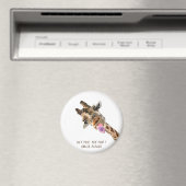 Speelse Giraffe Funny Magnet Gift - Smile (Insitu (Vaatwasser))